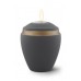 Ceramic Candle Holder Keepsake Urn (Elliptical Design) – GRAPHITE